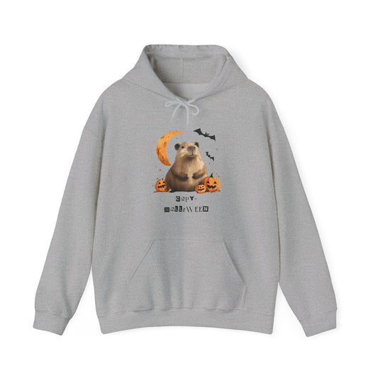 Capy-Halloween Capy with Pumpkin and Moon Unisex Hoodie