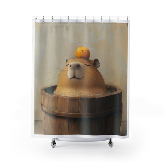 Capybara in the Bath Shower Curtains