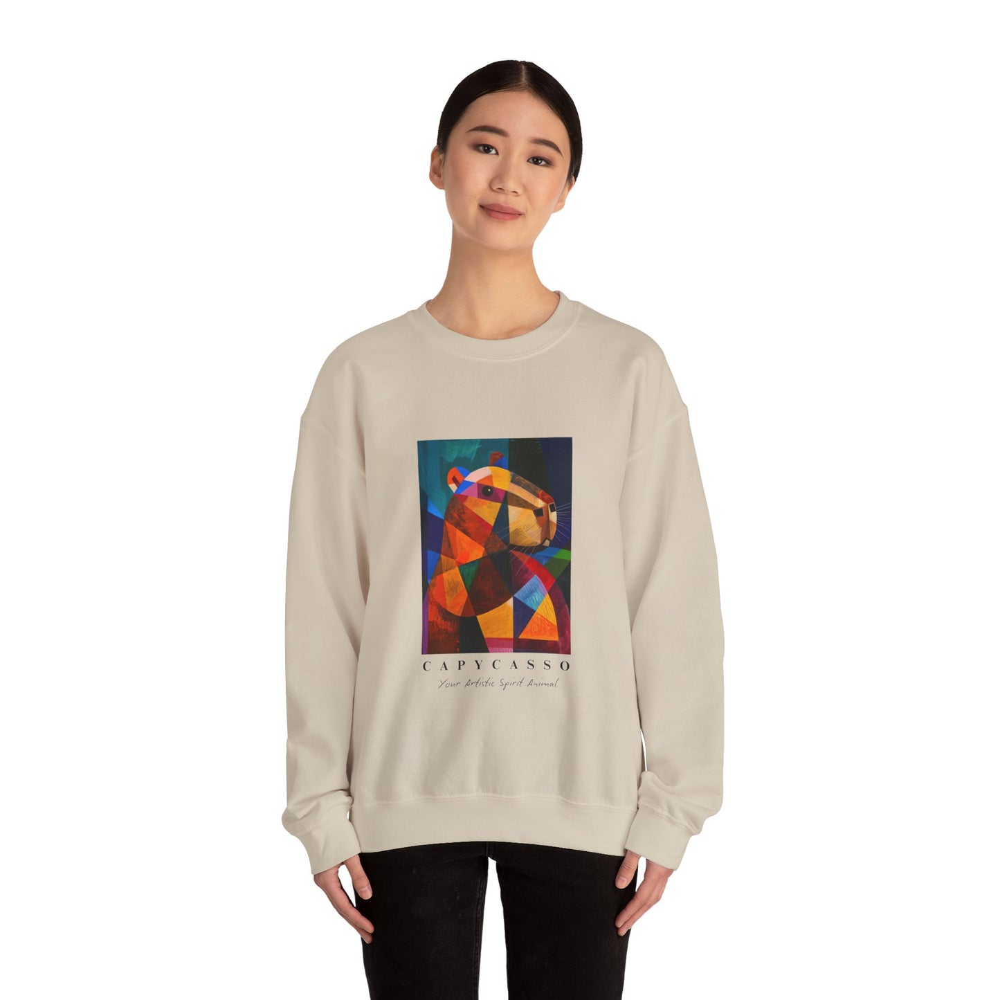 CAPYCASSO II- Abstract Picasso Inspired Capybara Sweatshirt