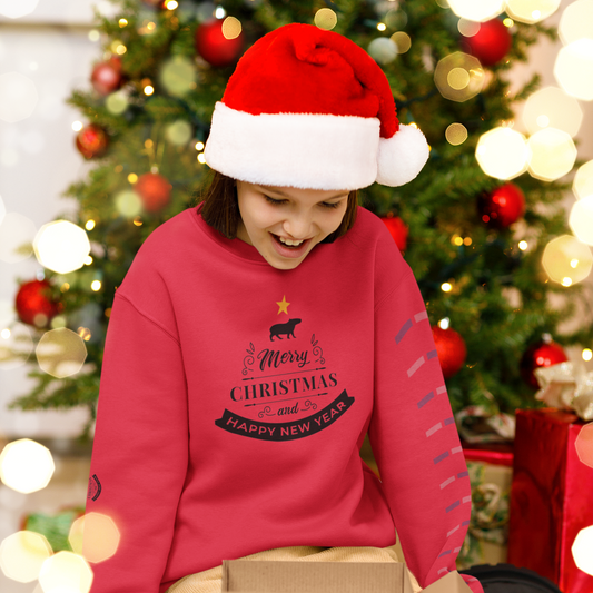 Crewneck Sweatshirt Capybara Christmas Merry Christmas Happy New Year - Kids and Adults Sizes Available