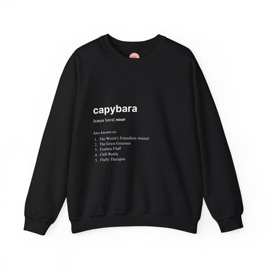 Capybara Definition Sweatshirt - The World's Friendliest Animal