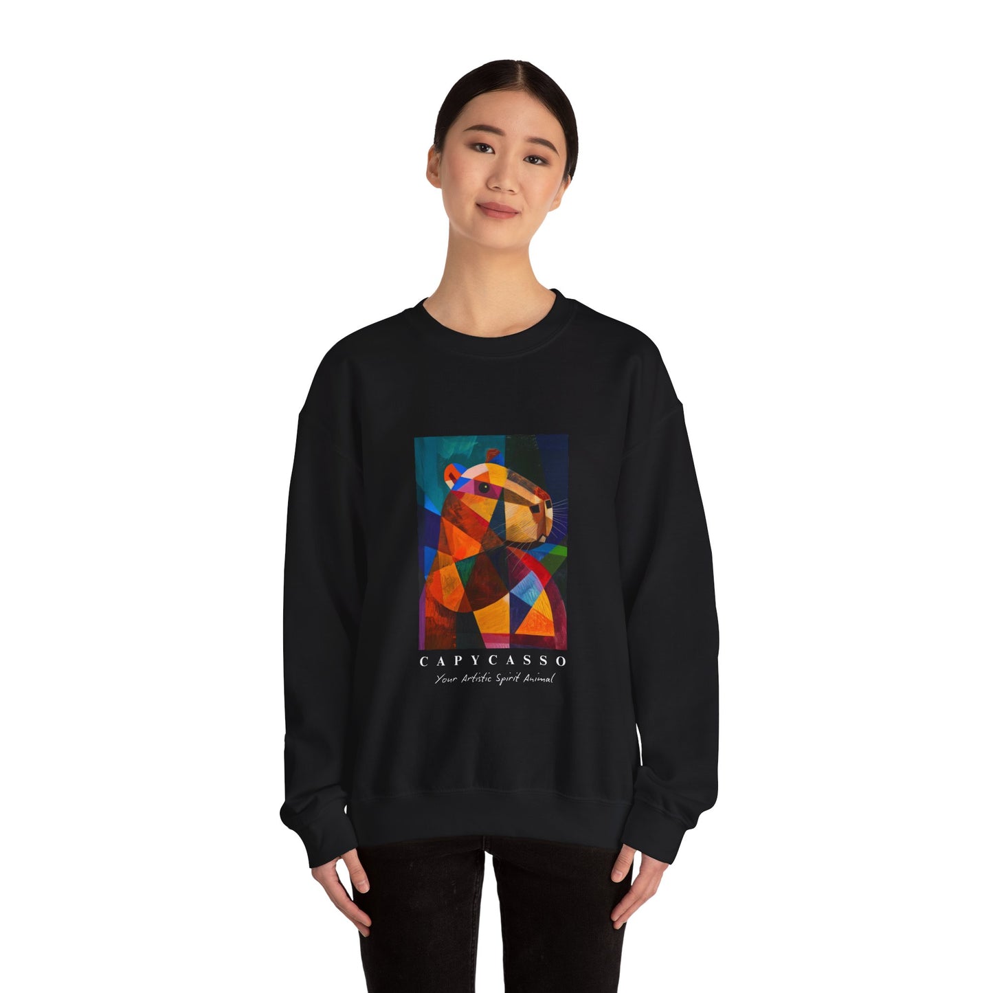 CAPYCASSO II- Abstract Picasso Inspired Capybara Sweatshirt