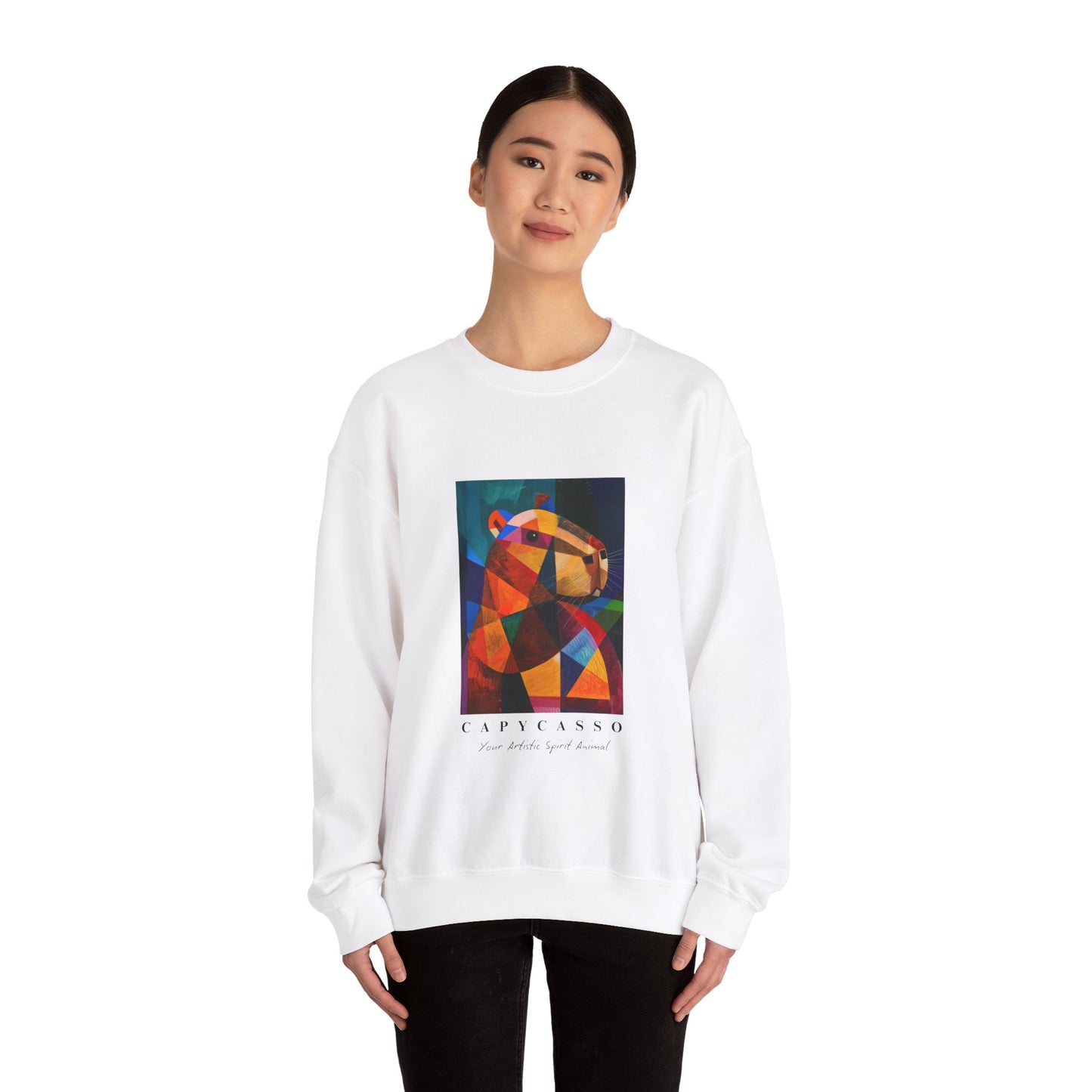 CAPYCASSO II- Abstract Picasso Inspired Capybara Sweatshirt