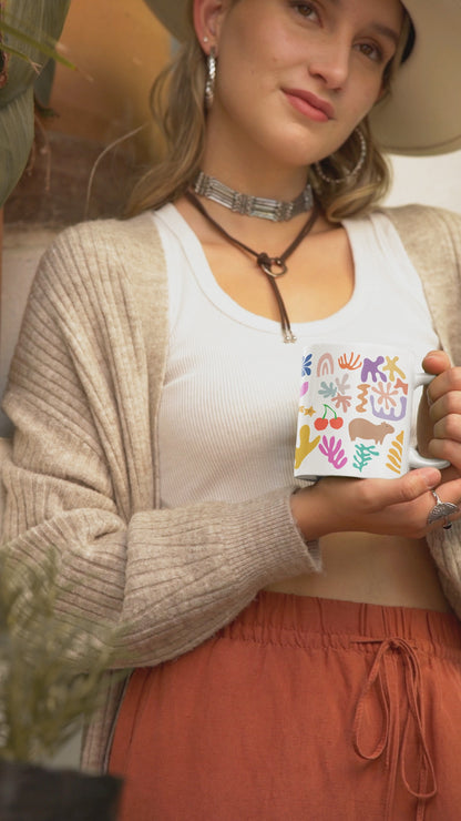 Cute Capybara Matisse Mug Art Lovers Gift 11oz